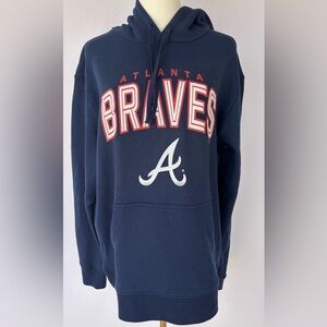 Fanatics Brand Unisex Atlanta Braves Hoodie Drawstring Kangaroo Pocket Size Lg
